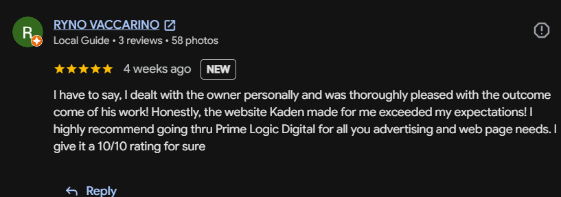 RYNO VACCARINO's Google review · 4 weeks ago · Local Guide